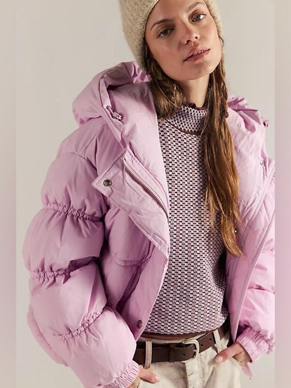 Free People Party Of One Solid Puffer Jacket